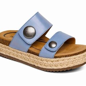 🔥LIKE NEW! Aetrex Women's Sofie Orthopedic Platform Wedge Sandals